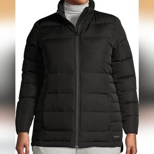 Lands' End Puffer Jacket, Black, 2x